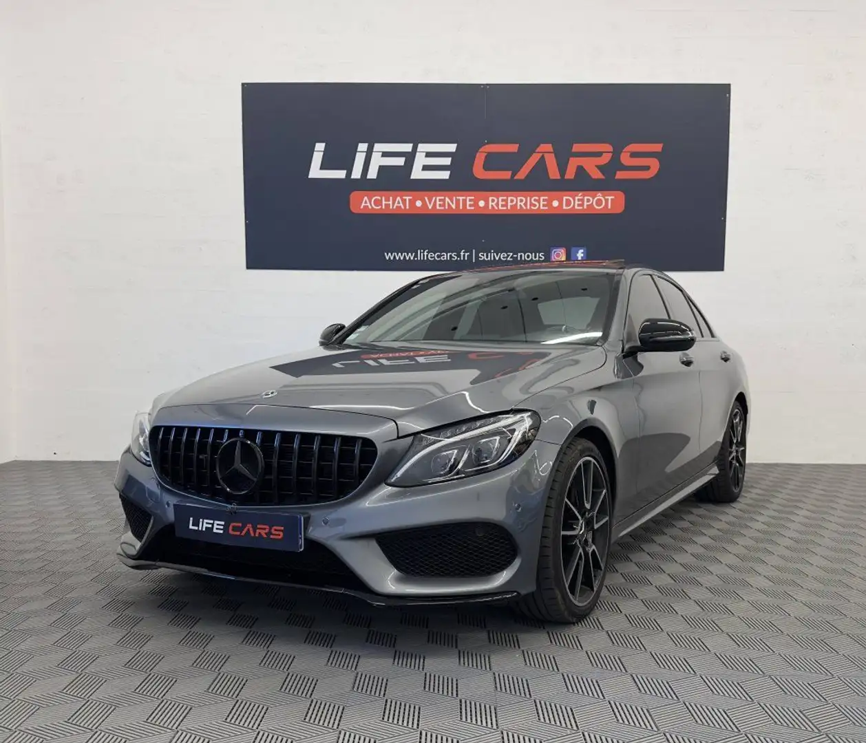 Mercedes-Benz C 43 AMG (W205) 43 AMG Pack AERO 367ch 4Matic 9G-Tronic 201 Gris - 2
