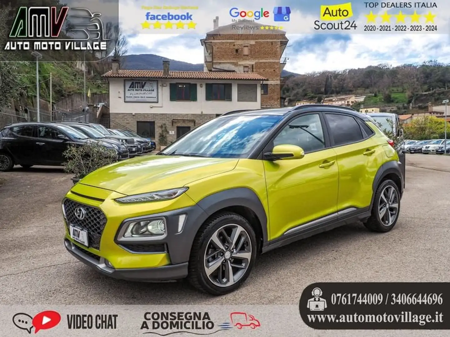 Hyundai KONA 1.6 CRDI 115 CV Xpossible UNIPROPRIETARIO-CRONOLO Verde - 1