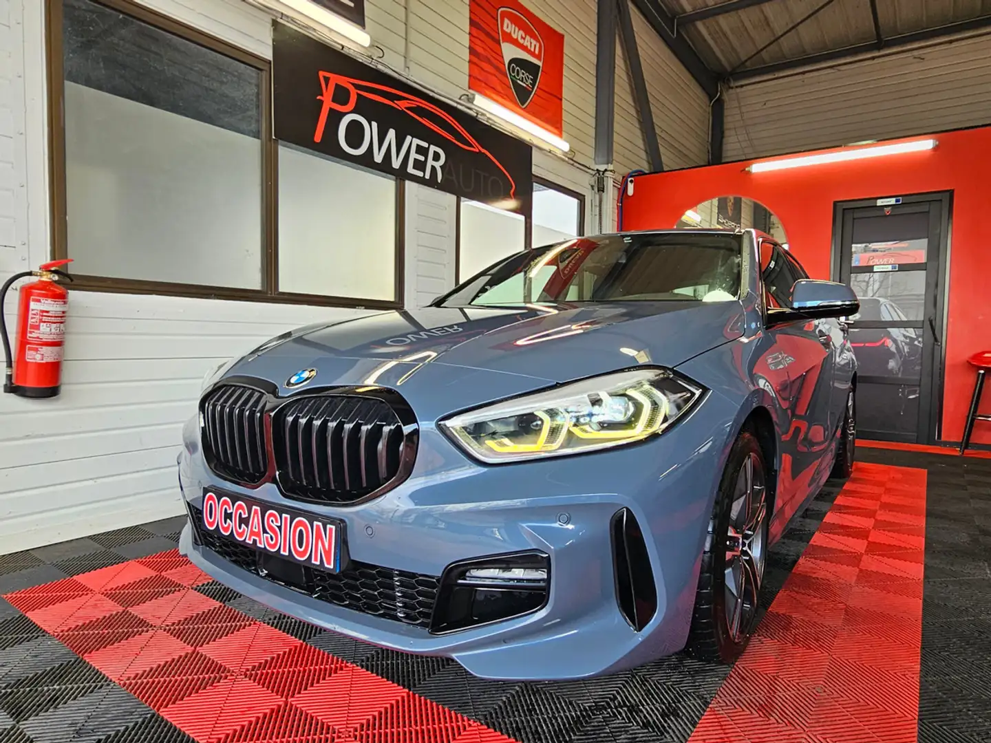 BMW 118 118 d  PACK M  98011KMS Bleu - 1