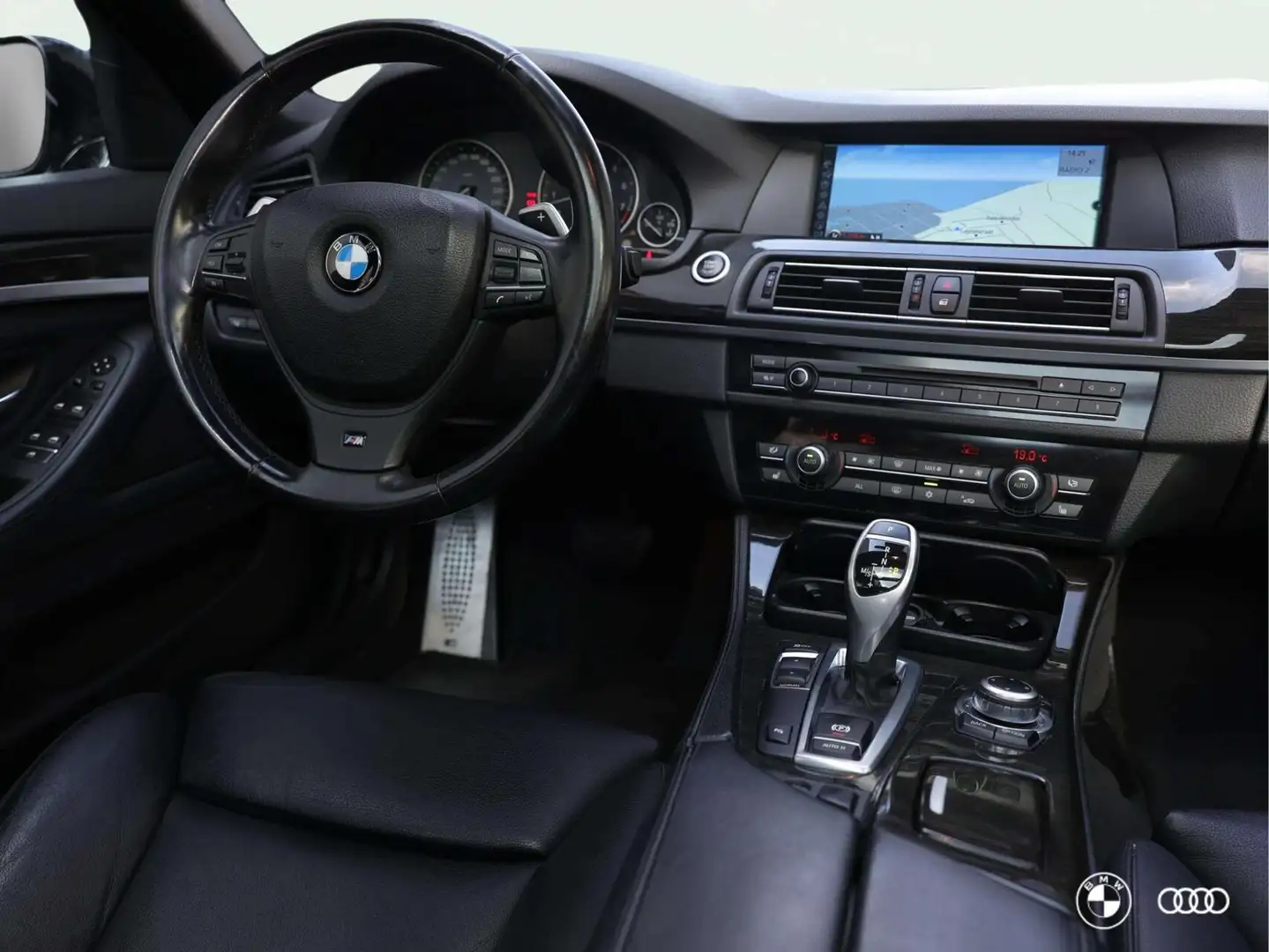 BMW 528 528i M SPORT 6 CIL. / DEALER ONDH. PANODAK / MEMOR Noir - 2