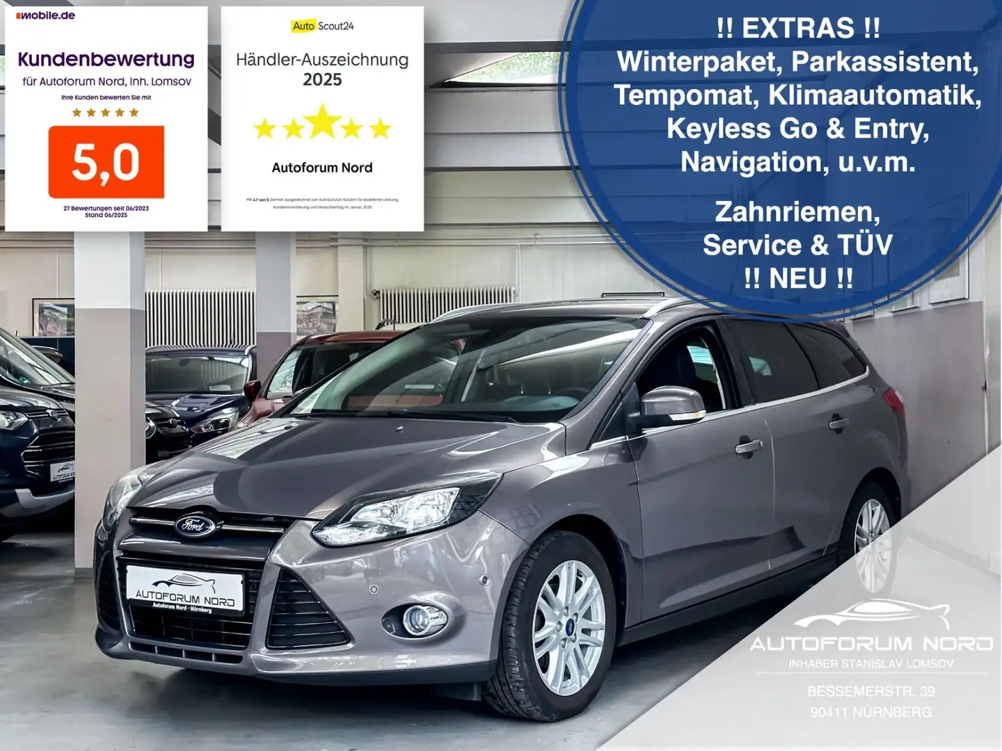 Ford Focus Turnier Titanium *NEU ZAHNRIEMEN+SERVICE* Brun - 1
