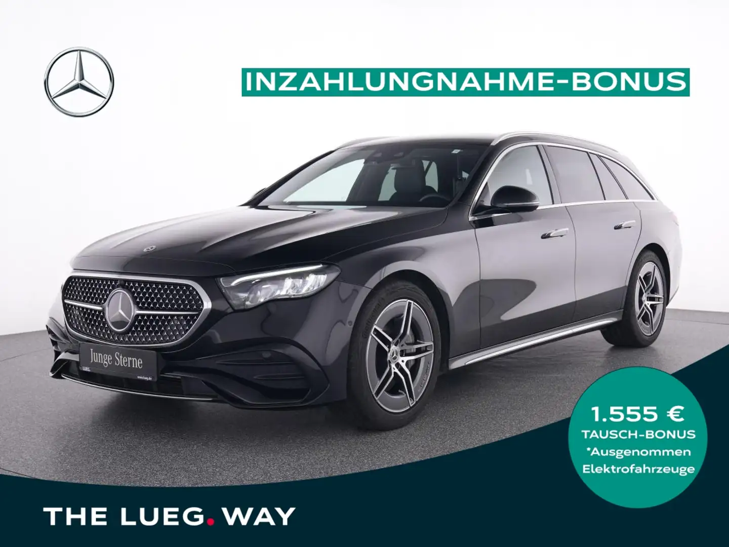 Mercedes-Benz E 200 T AMG+MBUX+Dist+RFK+KeyGo+LED+AHK+SHZ+DAB+ Schwarz - 1