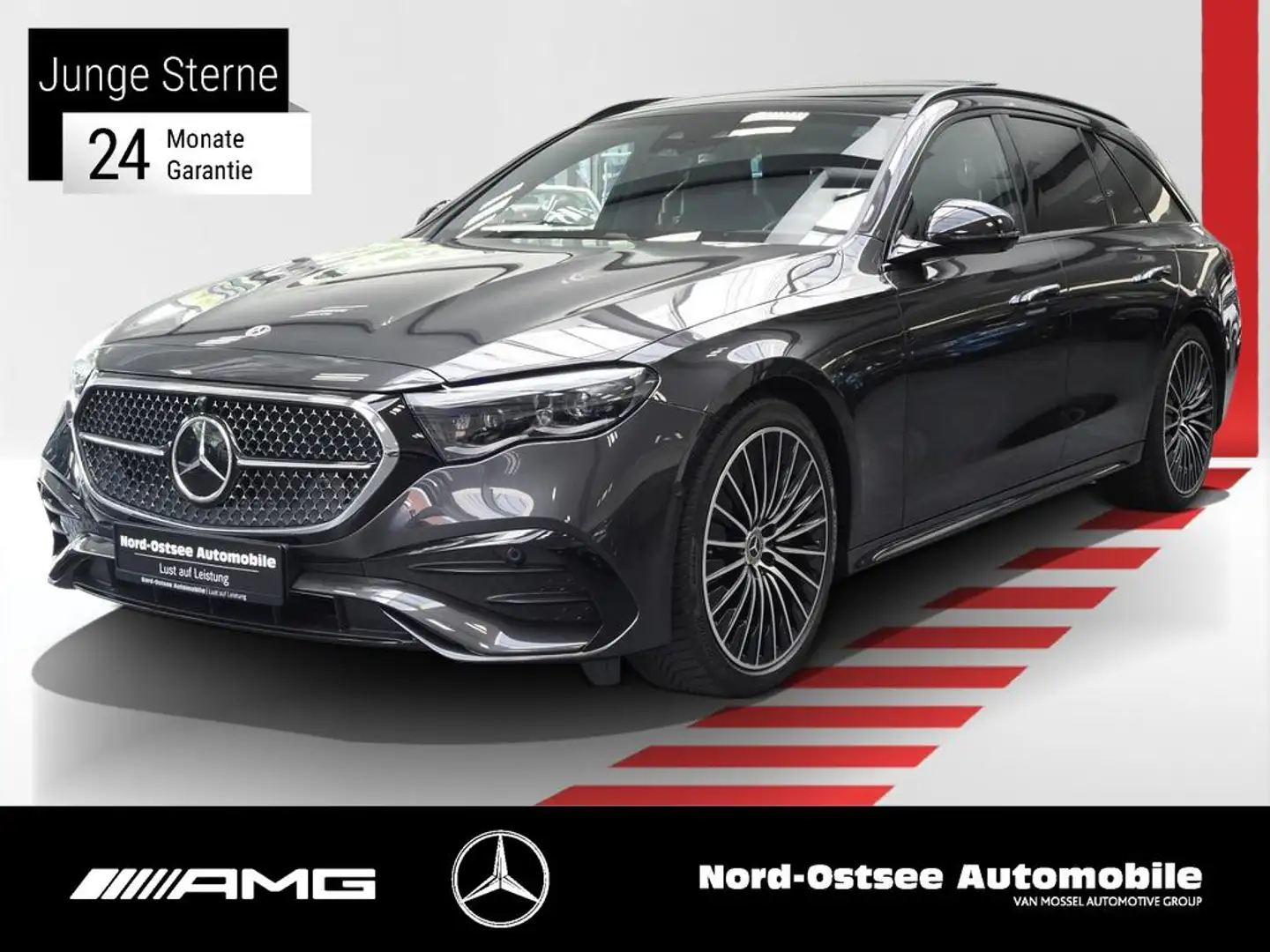 Mercedes-Benz E 200 T AMG DISTRO PANO AHK SHZ 360° MEMORY Grau - 1