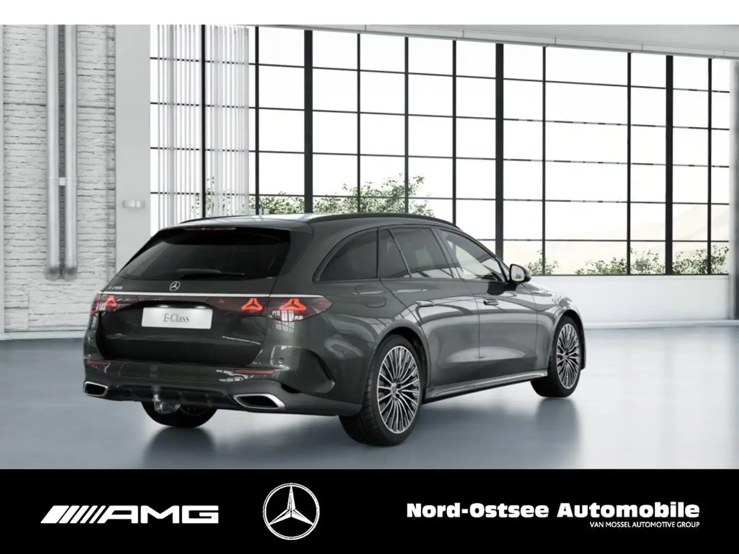 Mercedes-Benz E 200 T AMG DISTRO PANO AHK SHZ 360° MEMORY Gris - 2
