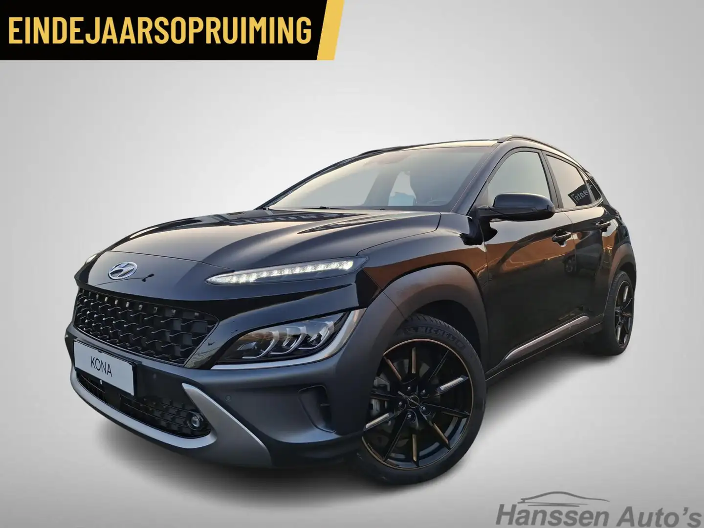 Hyundai KONA 1.6 GDI HEV Premium Sky Zwart - 1