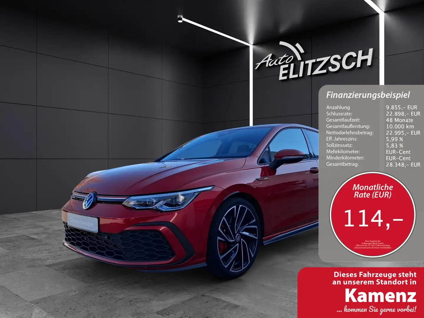 Volkswagen Golf VIII GTI DSG LED Navi AID ACC RFK SH 19" Rot - 1