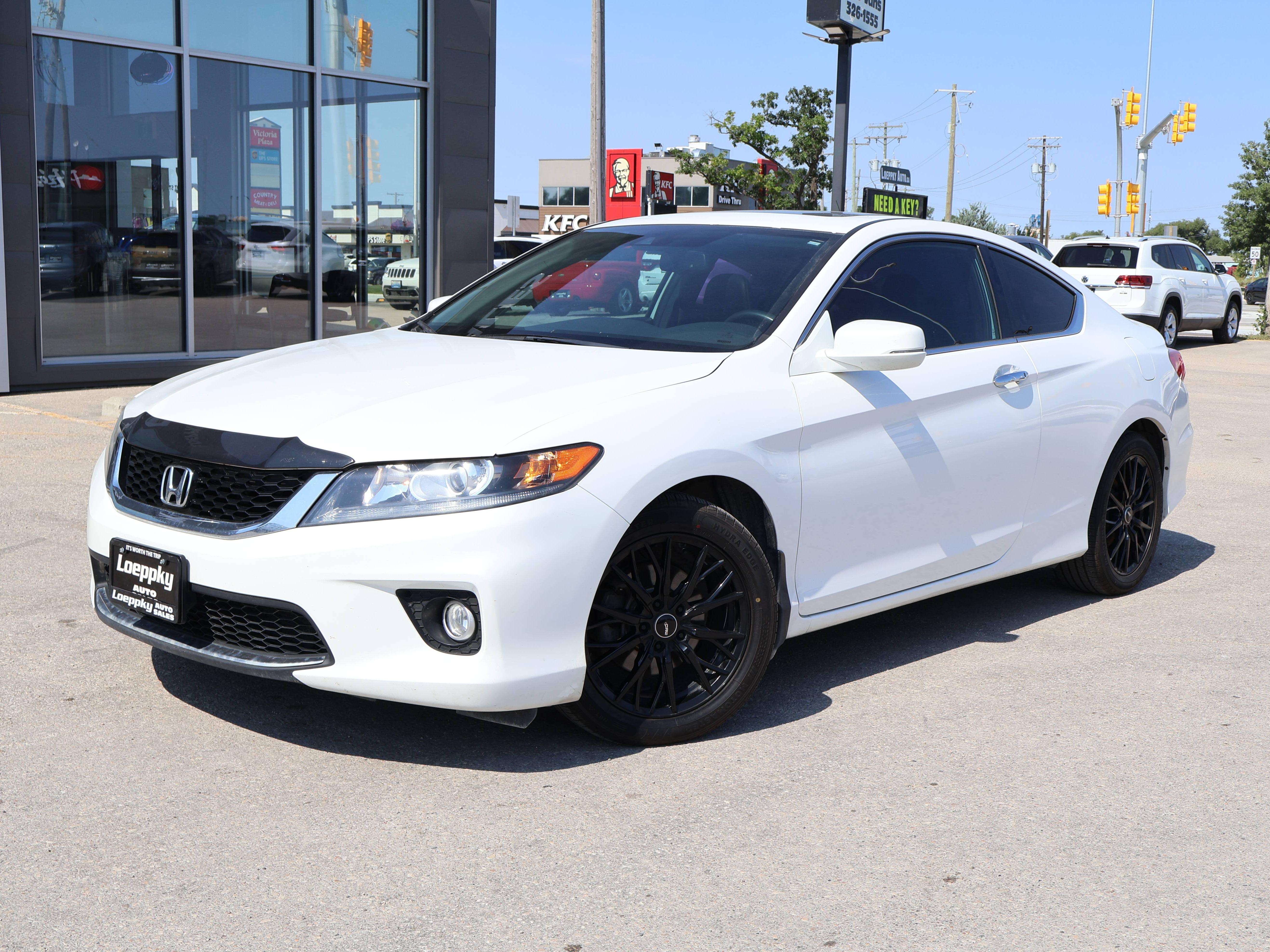 White 2015 Honda Accord Coupe Coupe Front-Wheel Drive Automatic