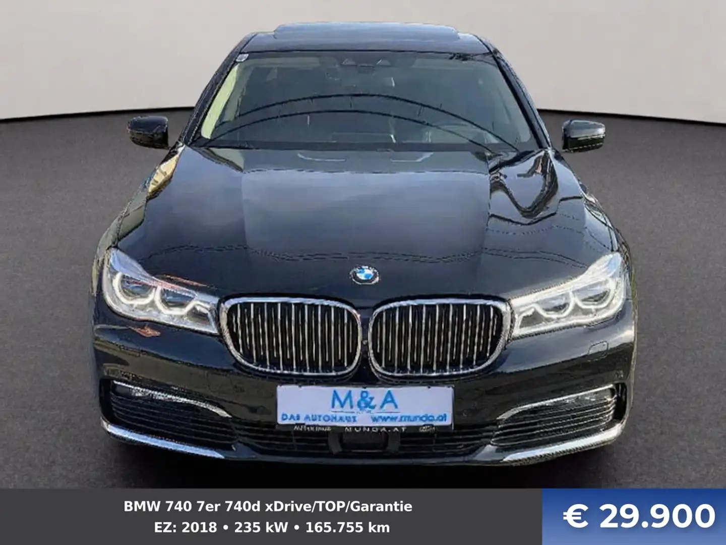 BMW 740 7er 740d xDrive/TOP/Garantie Schwarz - 2