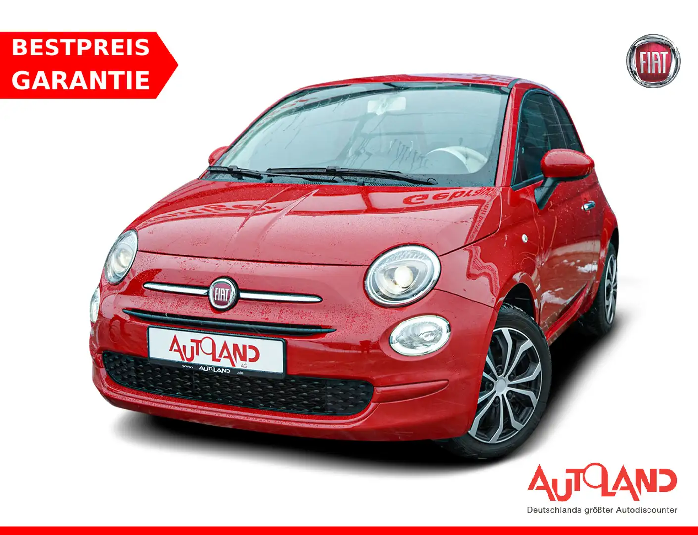 Fiat 500 1.0 M-Hybrid Club Bluetooth Tempomat Rouge - 1