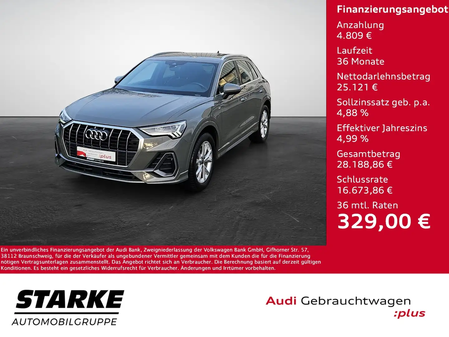 Audi Q3 45 TFSI e S tronic S line NaviPlus LED AHK Mage... Grau - 1