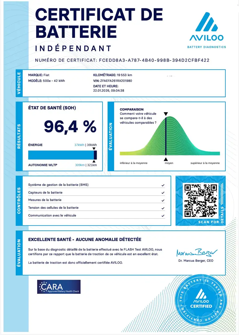 Abarth 500e 42 kWh Batterij certificaat 96,2% Garantie TOP! Negro - 2