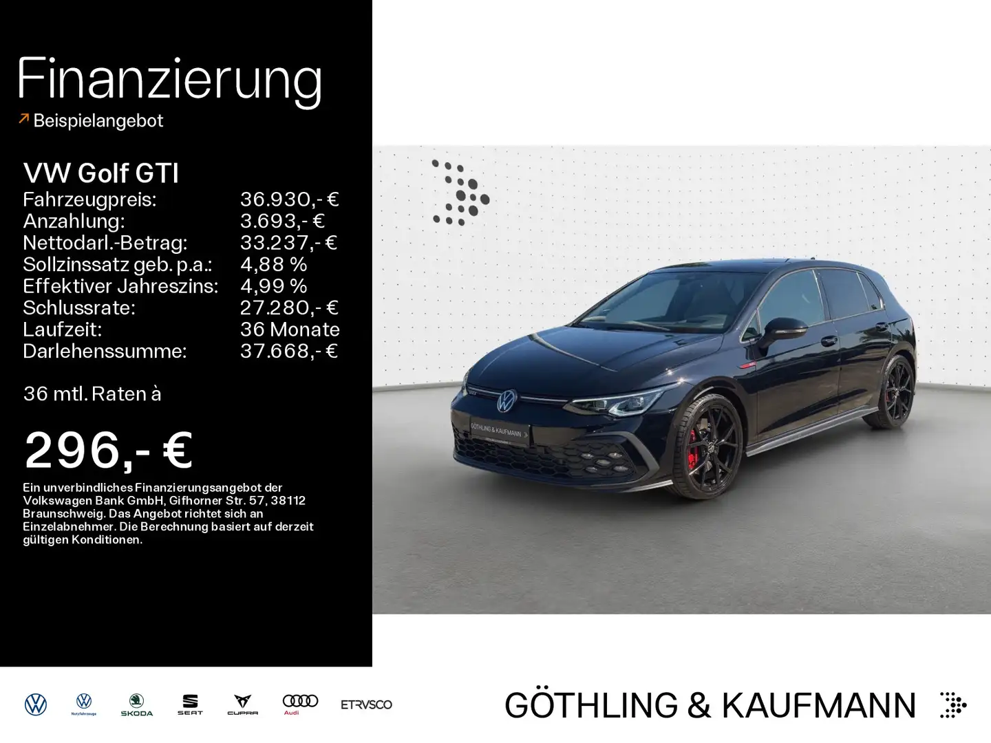 Volkswagen Golf GTI 2.0 TSI DSG*Navi*Pano*HUD*LEDER*KAM*19Z Nero - 1
