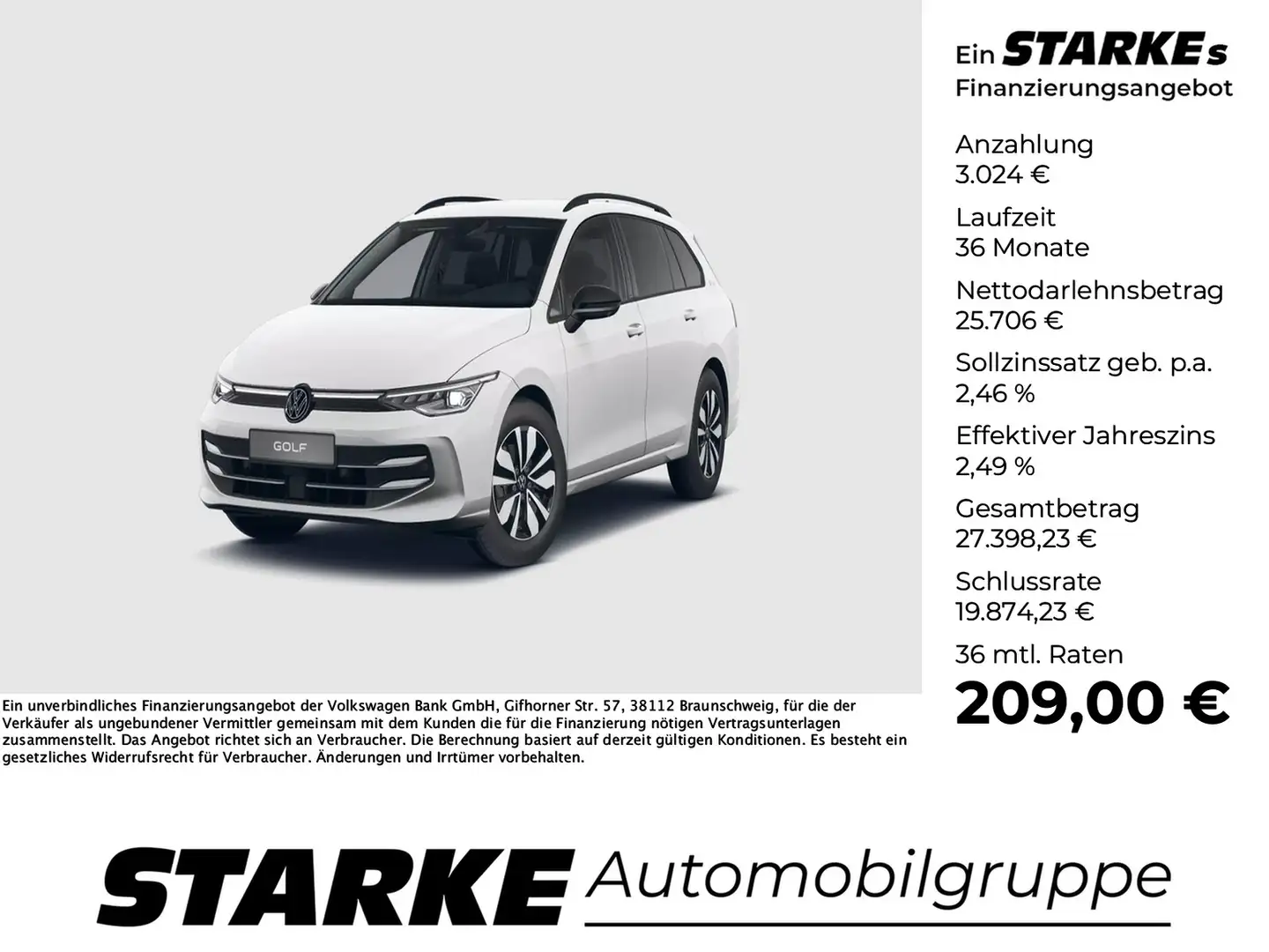 Volkswagen Golf Variant 1.5 eTSI DSG Goal Weiß - 1