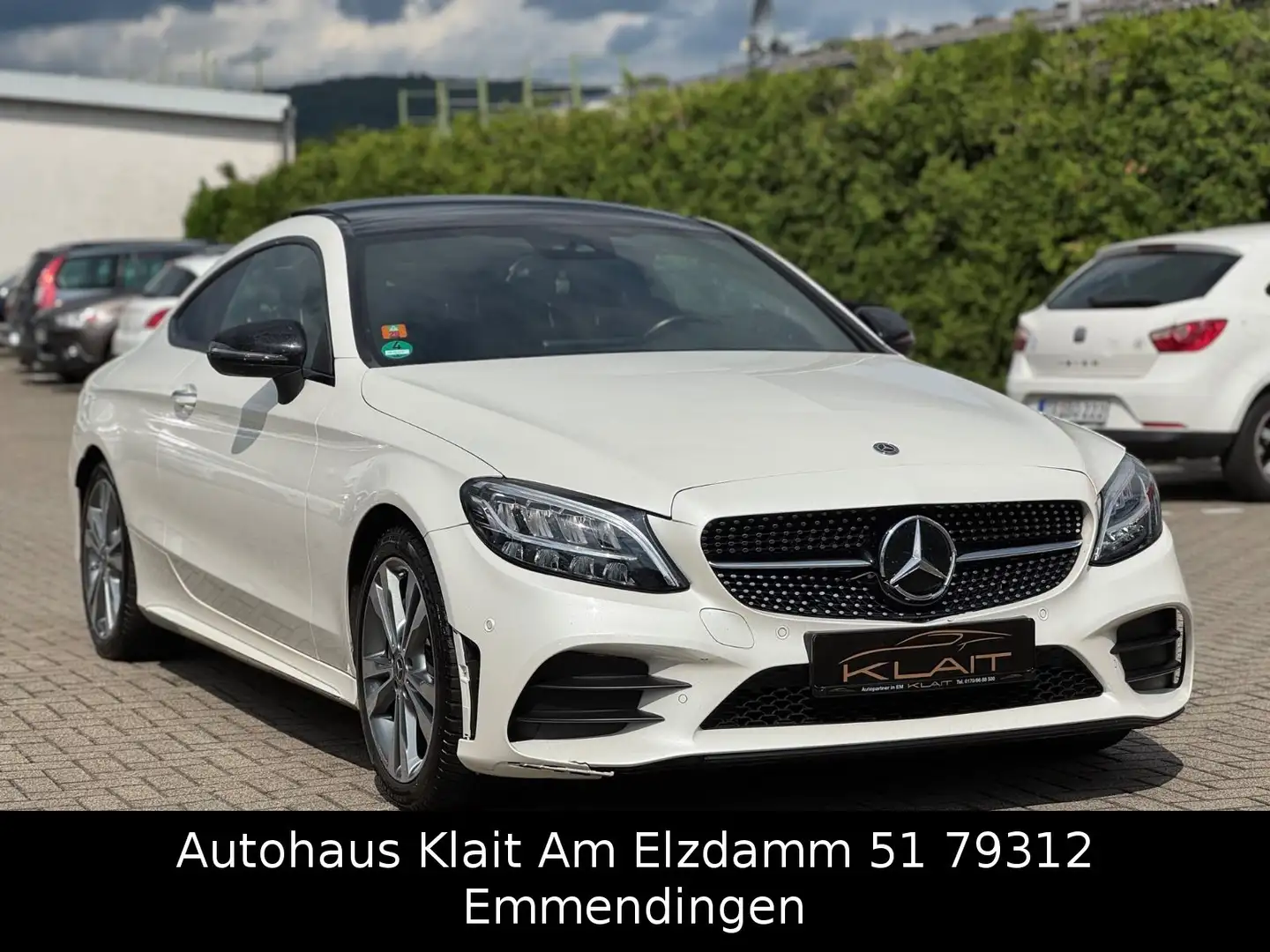 Mercedes-Benz C 300 d Coupe AMG Paket Panorama Wit - 2
