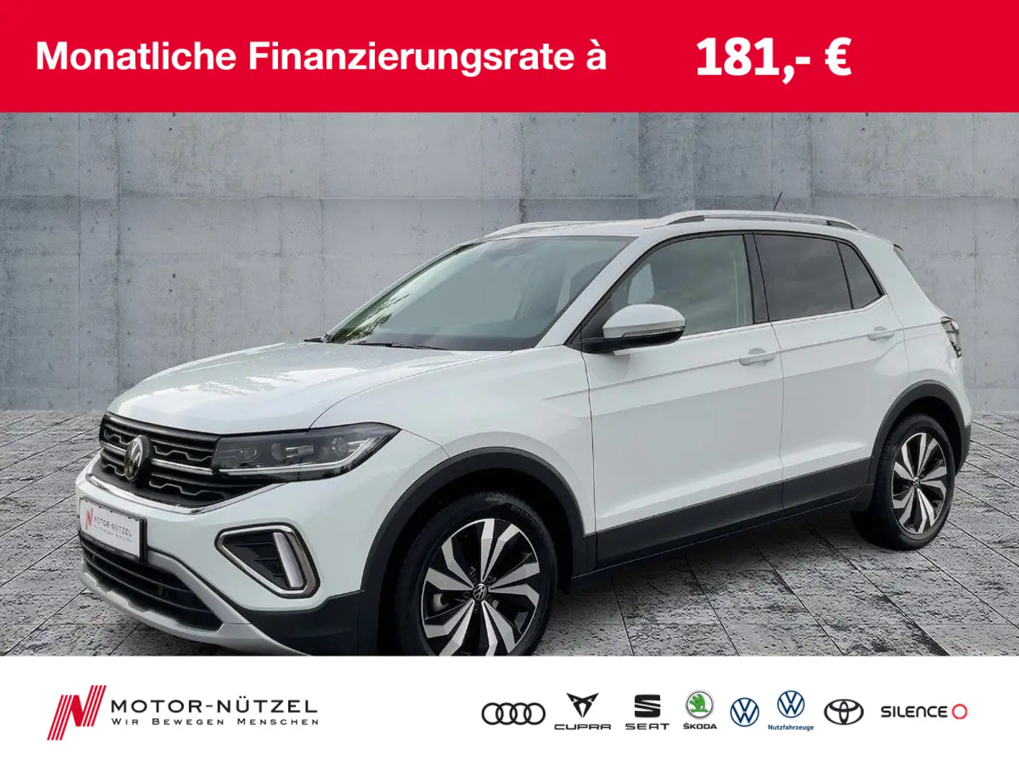 Volkswagen T-Cross 1.0 TSI DSG STYLE MATRIX+NAV+SHZ+PDC+DAB Weiß - 1