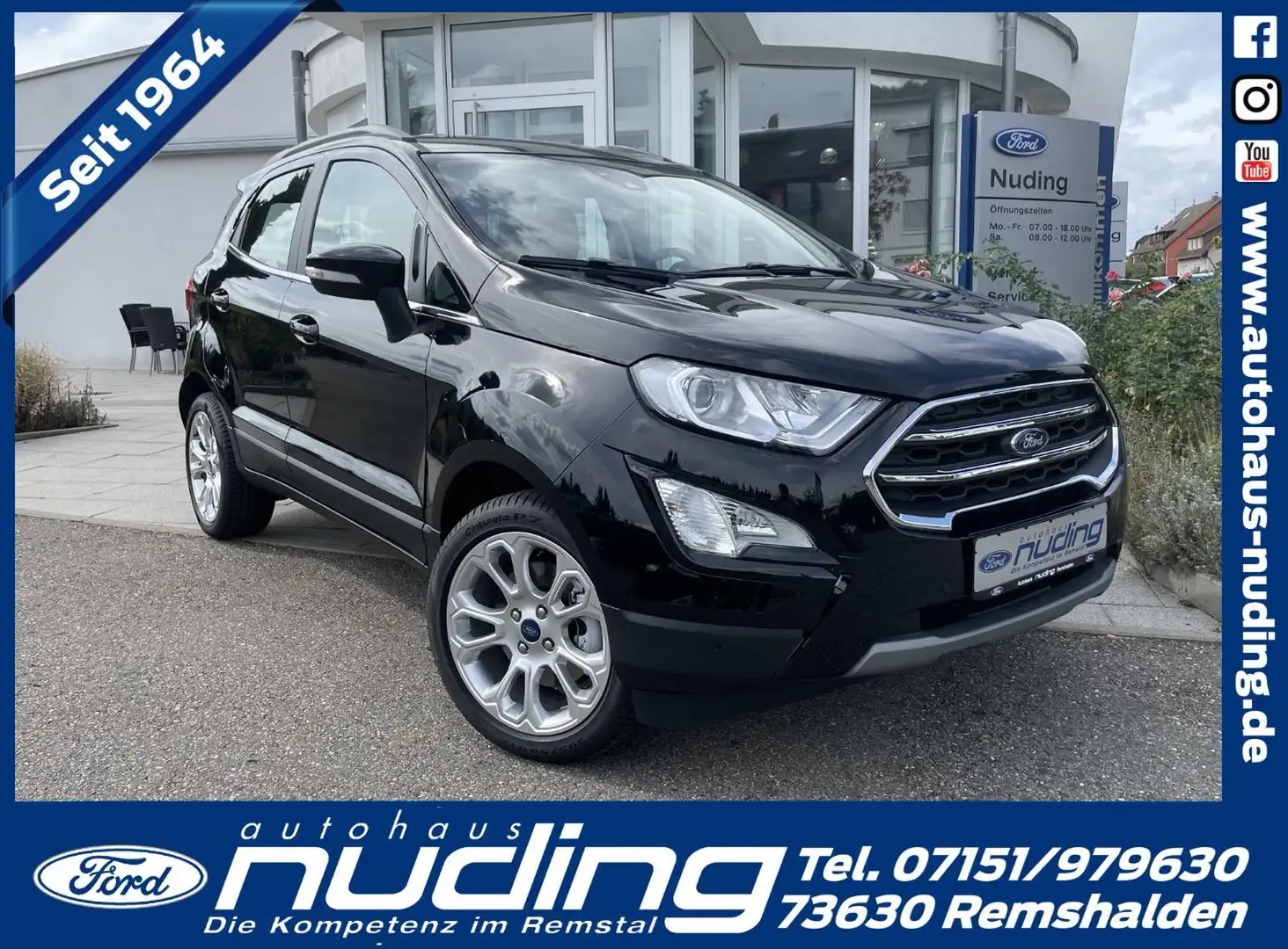 Ford EcoSport 1.0 EcoBoost Titanium Navi/B&O/RFK/LED Schwarz - 1