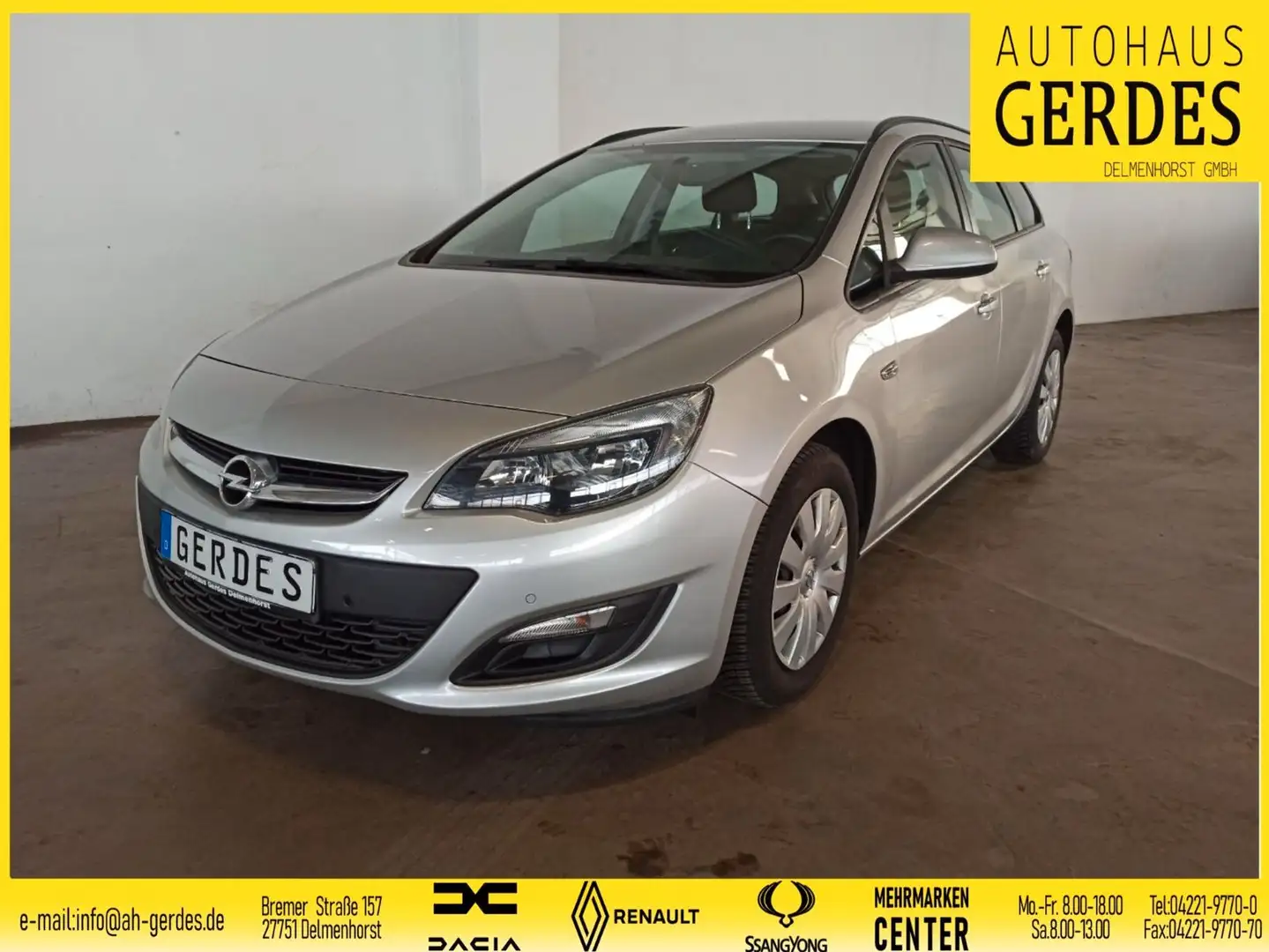 Opel Astra J Sports Tourer Edition 1.4 Silber - 1