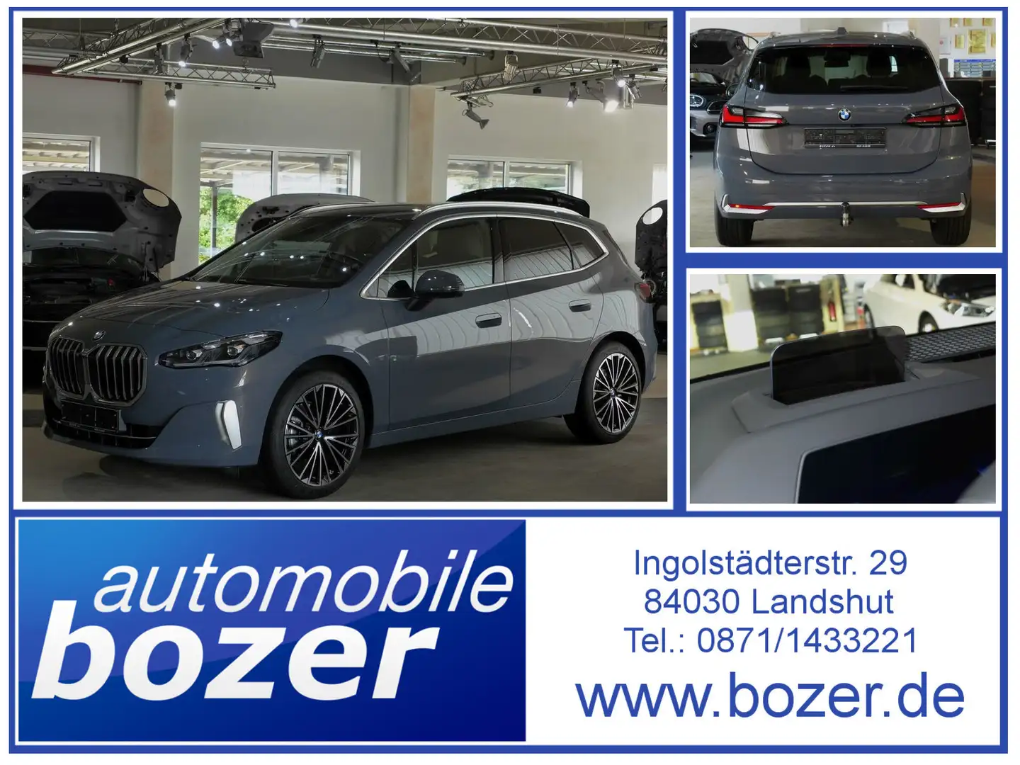 BMW 218 d Luxury AHK,360°,NP:60.720 Grau - 1
