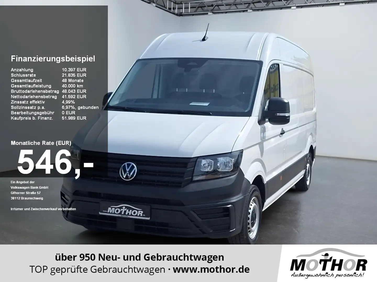 Volkswagen Crafter 35 Kasten MR Hochdach 2.0 TDI AHK Klima Blanco - 1