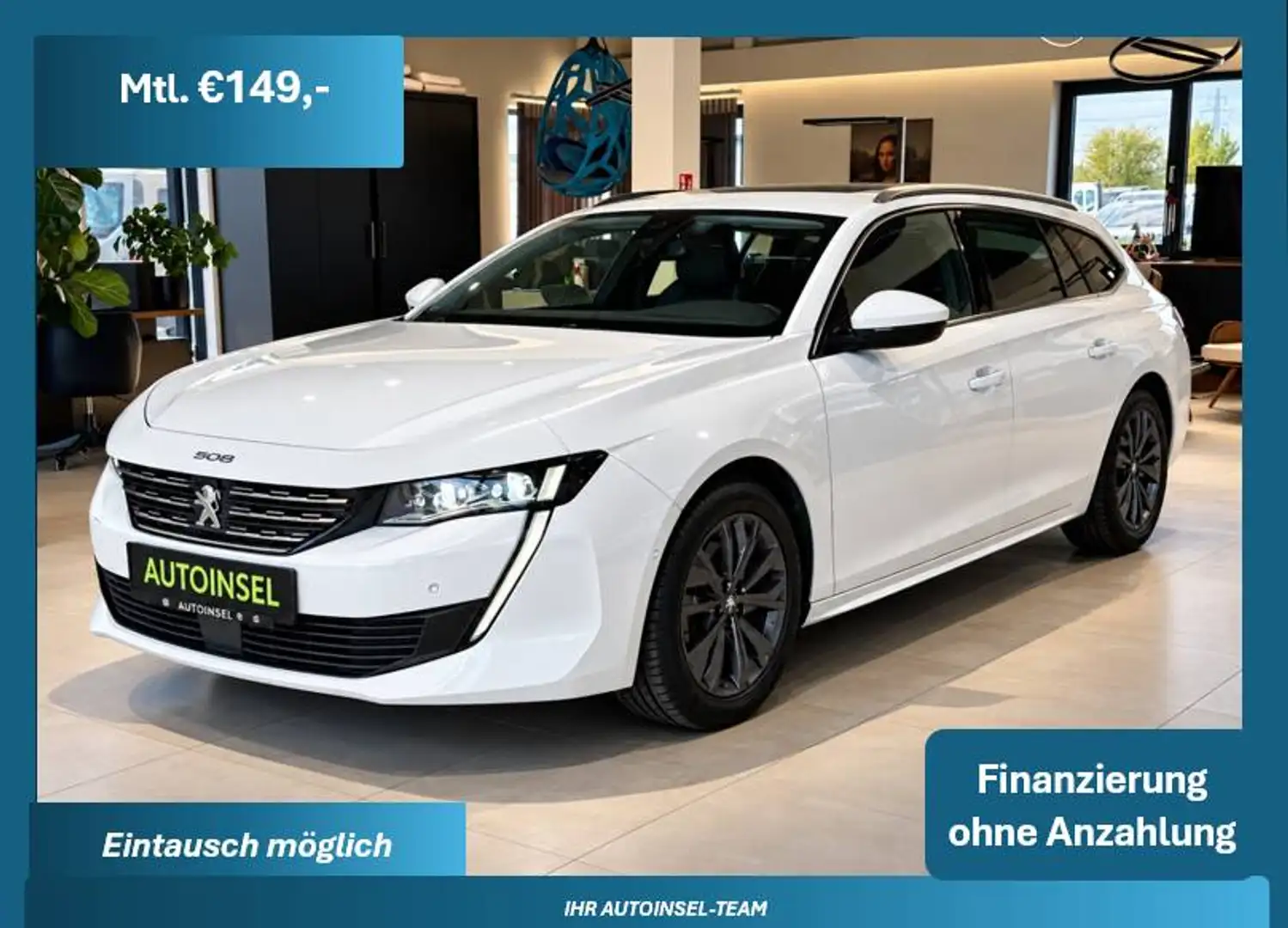 Peugeot 508 Allure Pack Aut. 360 Kamera+Ambiente+SR+WR+1.Besitz Weiß - 1
