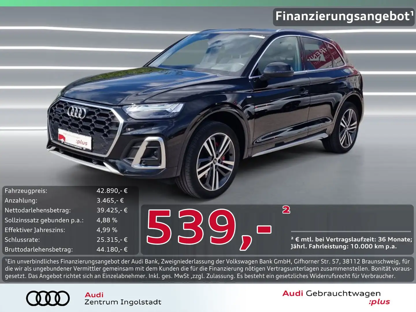 Audi Q5 55 TFSI e qu 2x S line MATRIX AHK ACC HuD KAM Schwarz - 1
