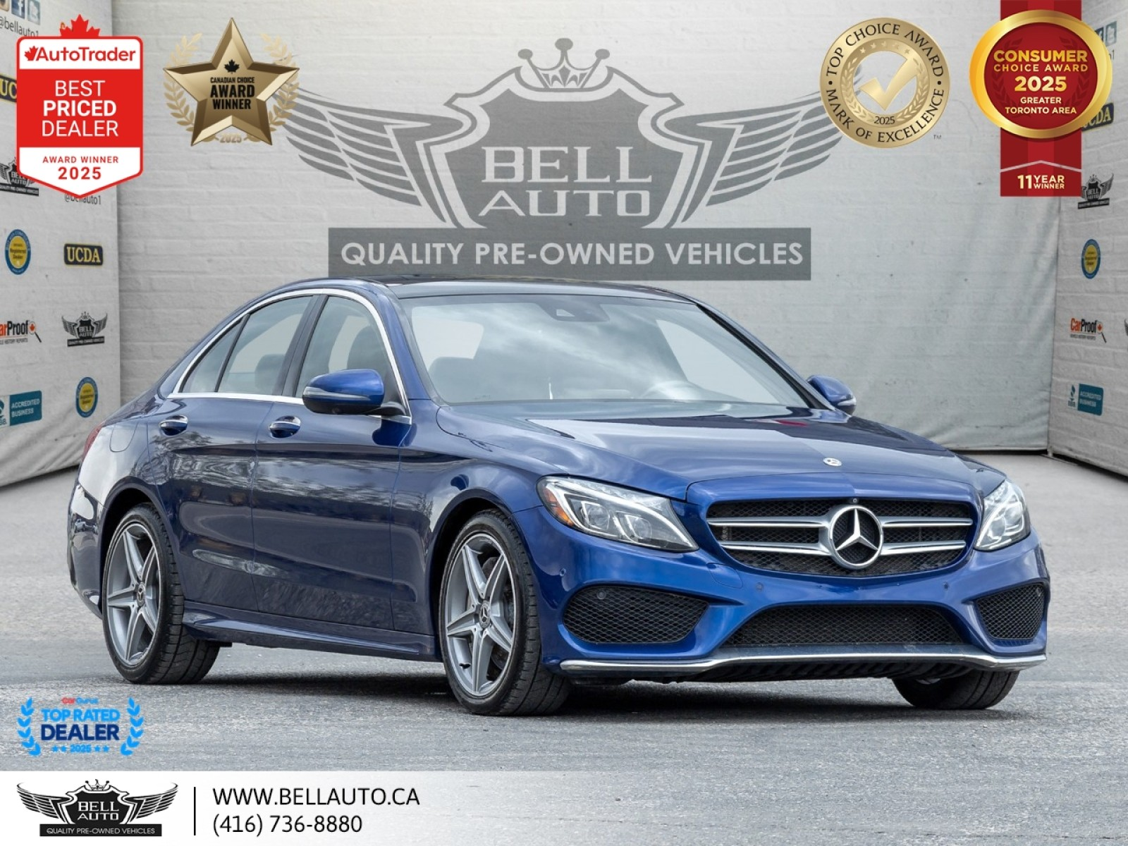 2018 Mercedes-Benz C-Class C300 | AMGPKG | NAVI | 360CAM | PANO | NOACCIDENT