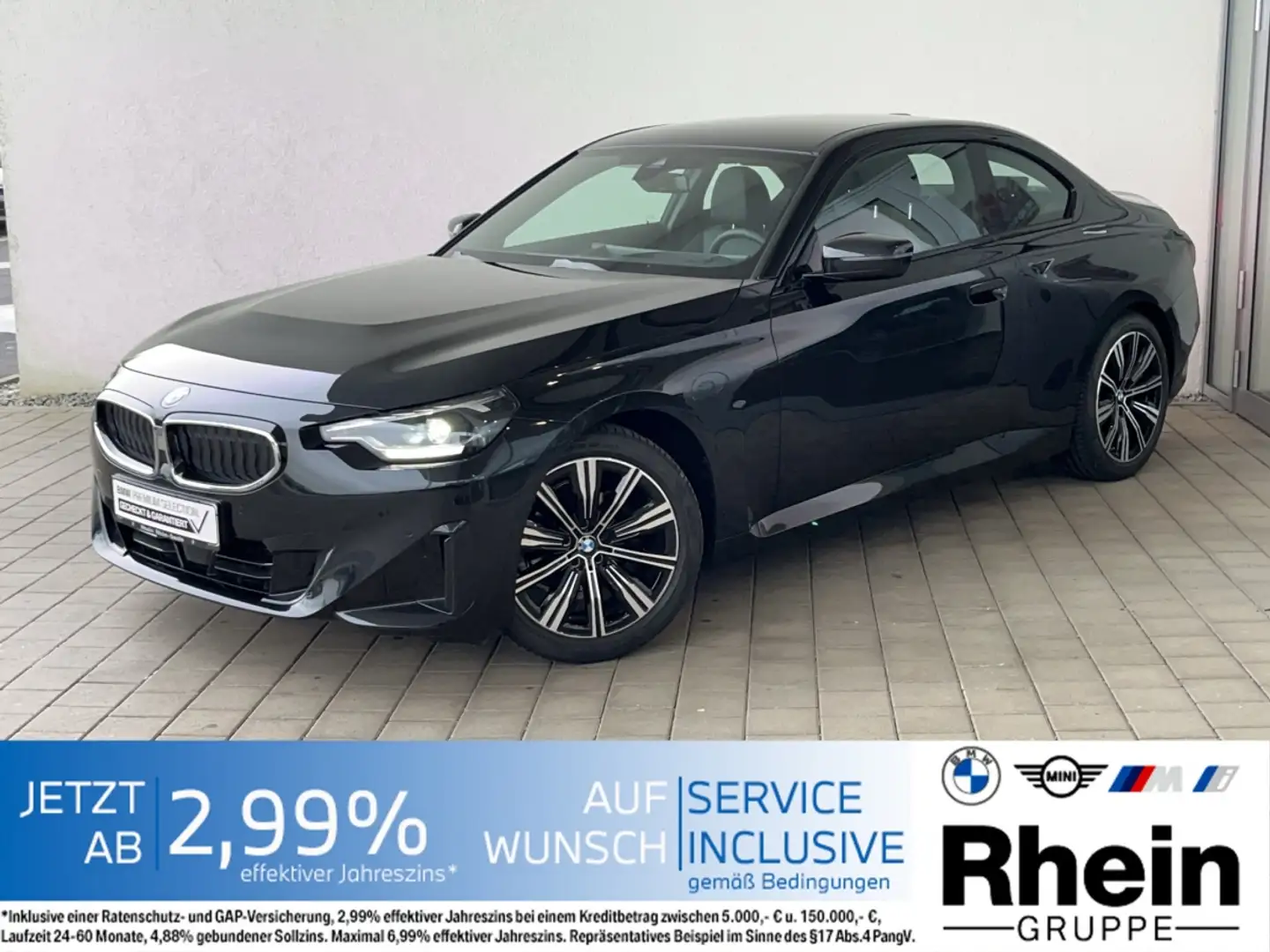 BMW 218 i Coupé Navi.DriveA.ParkA.DAB.AktivTempom.SH. Noir - 1