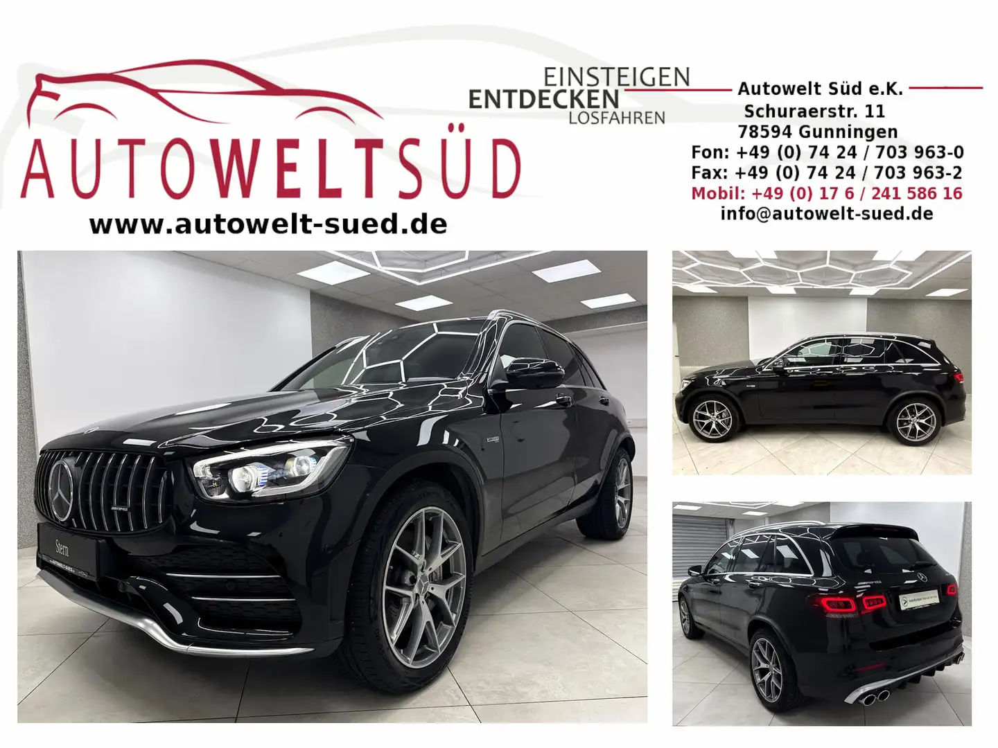 Mercedes-Benz GLC 43 AMG 4M Pano Wide DTR Beam Bur 360 Mem S-AGA Noir - 1