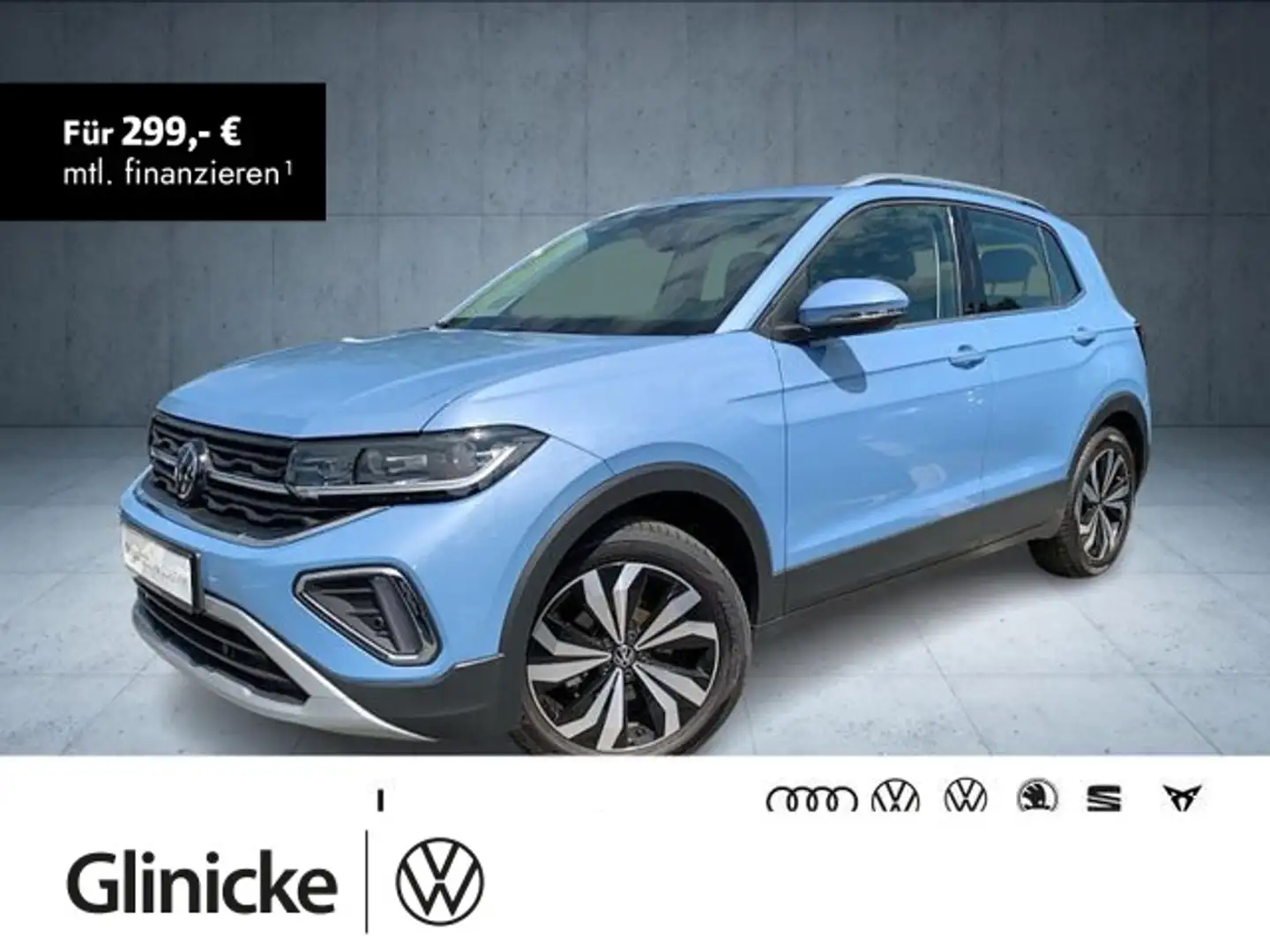 Volkswagen T-Cross Style 1.0 TSI Matrix/AppCon/ACC/17''/SHZ Blau - 1
