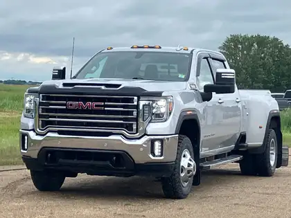 Silver 2022 GMC Sierra 3500HD Pickup Truck Four-Wheel Drive Automatic