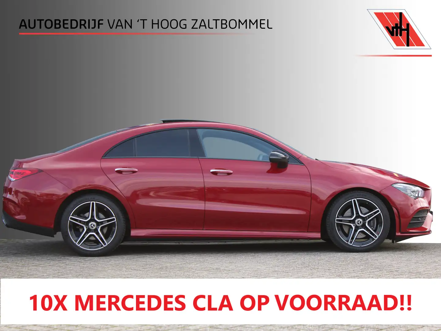 Mercedes-Benz CLA 200 AUT7 AMG Line NIGHT PAKKET PANORAMADAK MEMORY SFEE Rood - 1