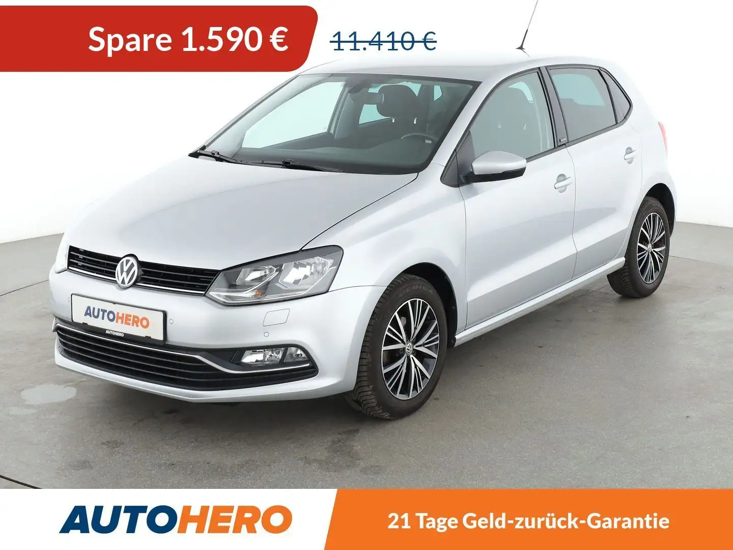 Volkswagen Polo 1.2 TSI Allstar BMT*PDC*SHZ*TEMPO*KLIMA*GARANTIE* Silber - 1