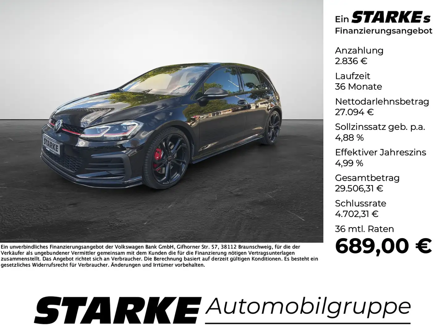 Volkswagen Golf GTI Golf GTI TCR 2.0 TSI DSG Noir - 1