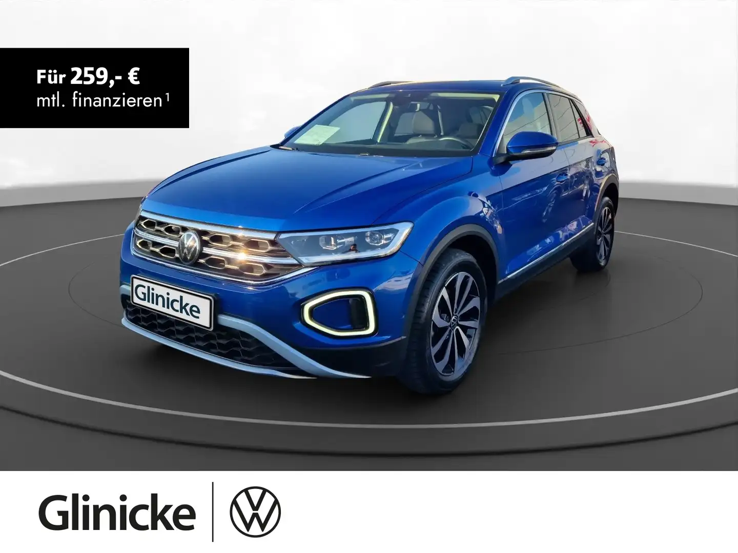 Volkswagen T-Roc 1.0 TSI Navi AHK RüKa Klima LED Isofix Blau - 1