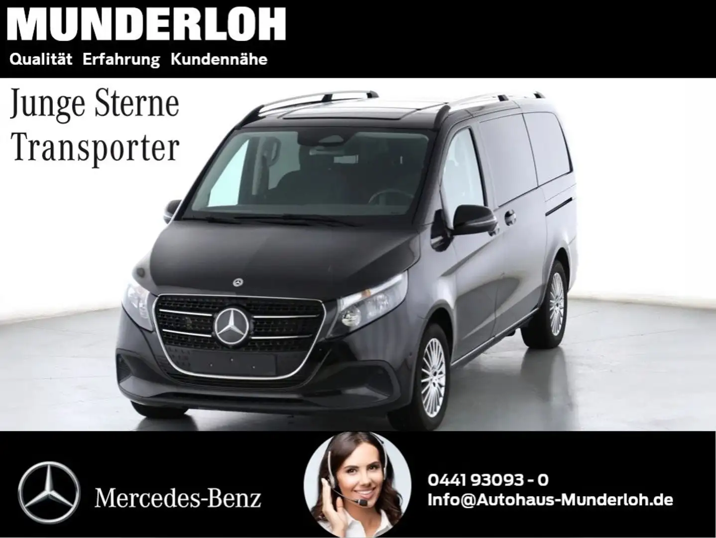Mercedes-Benz V 220 d Lang AUTOMATIK+AHK+7-SITZER Noir - 2