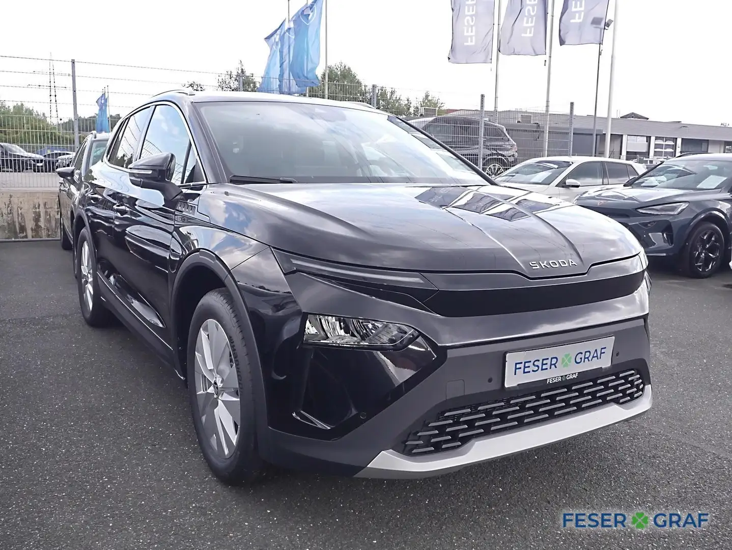 Skoda Elroq 85 82 kWh AHK, SHZ, KESSY , NAVI Schwarz - 2