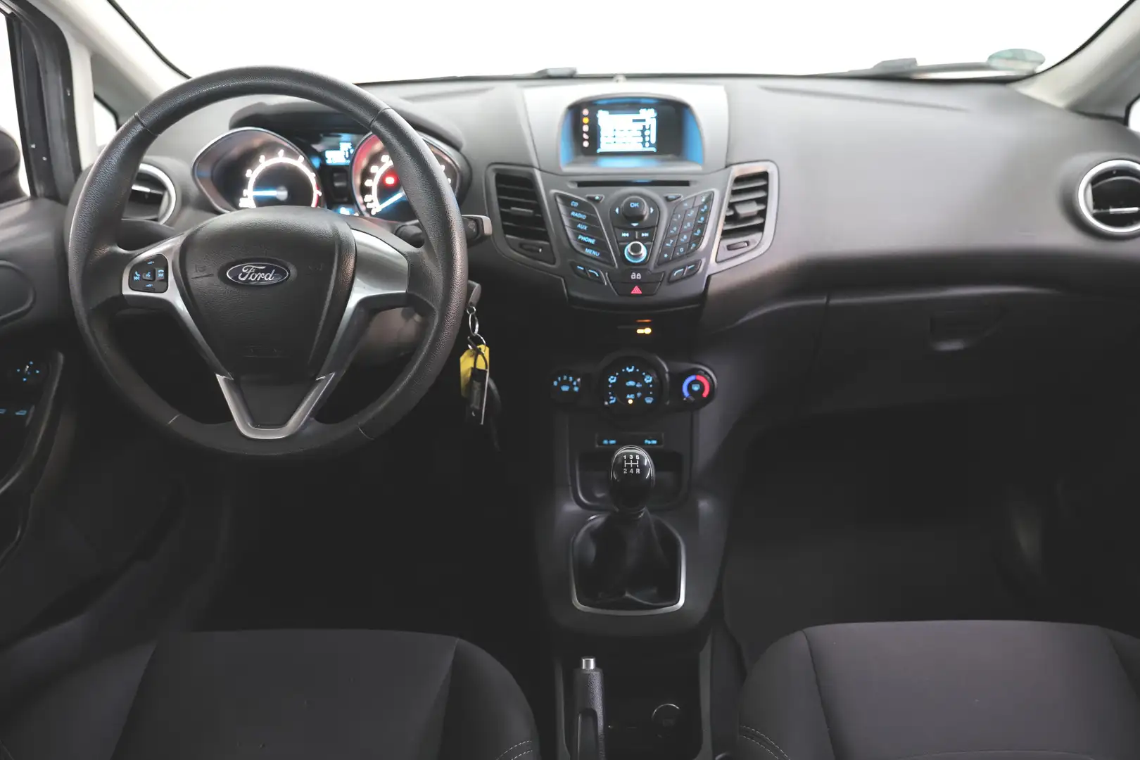 Ford Fiesta 1.0 Ambiente EcoBoost 100pk BLUET STOELVW PDC '14 Zwart - 2
