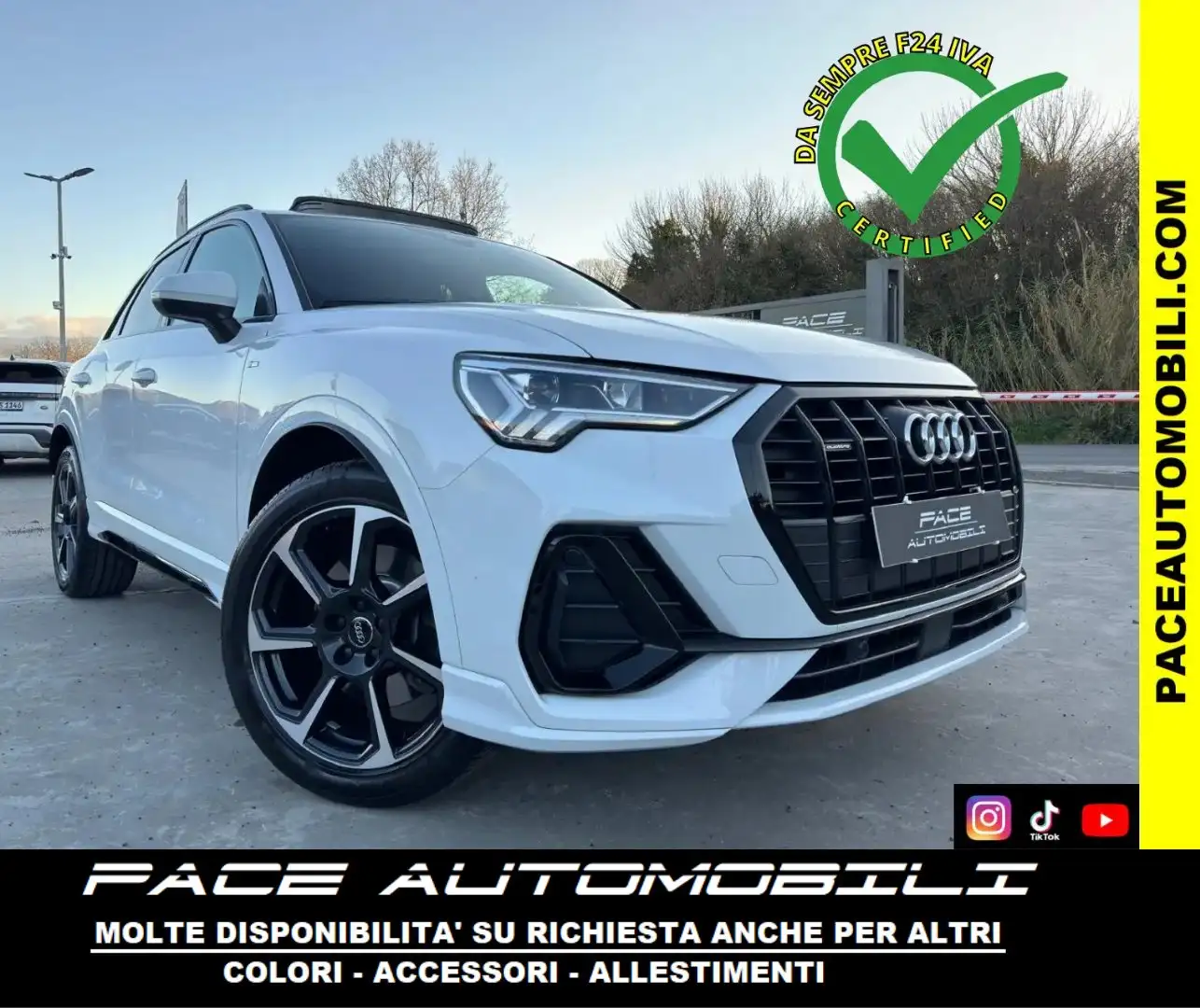 Audi Q3 40 TFSI Q4 S-LINE SLINE COMPETITION PELLE TETTO Bianco - 1