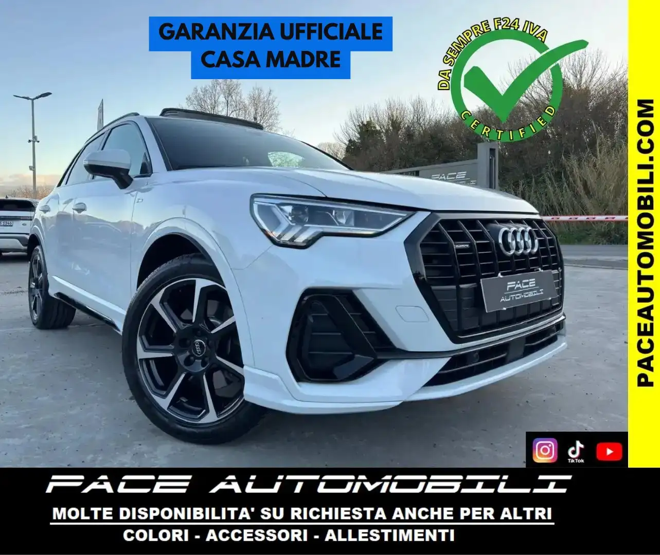 Audi Q3 40 TFSI Q4 S-LINE SLINE COMPETITION PELLE TETTO Bianco - 1