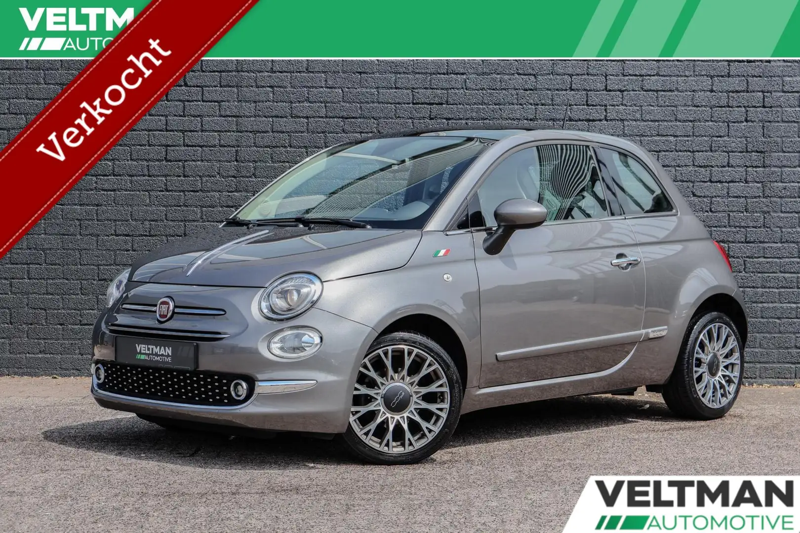 Fiat 500 0.9 TwinAir Turbo Sport PANORAMADAK NAVI AIRCO Grau - 1