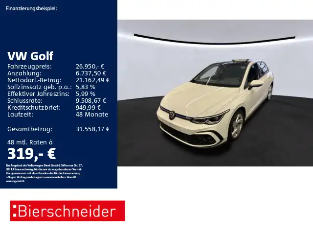 Volkswagen Golf GTE 8 1.4 TSI DSG GTE AHK PANO NAVI CAM