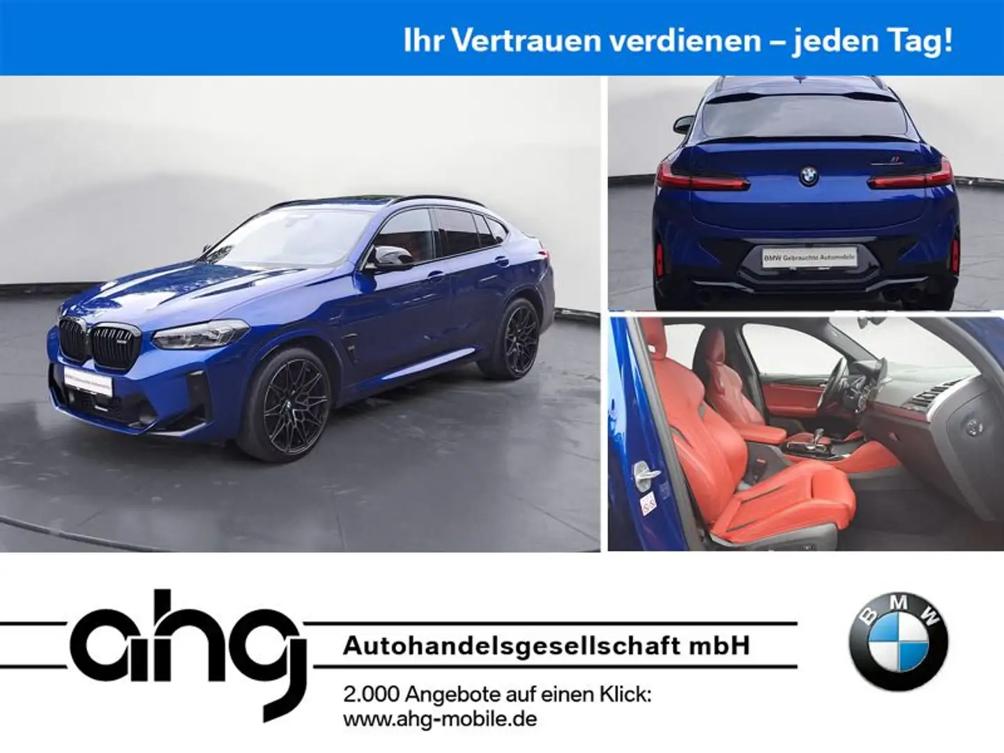 BMW X4 M COMPETITION AT Navi Leder Tempom.aktiv Pano Blue - 1