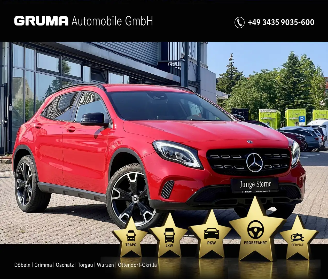 Mercedes-Benz GLA 250 GLA 250 4M Urban+Night+AHK+360°+Distronic+CarPlay Rot - 1