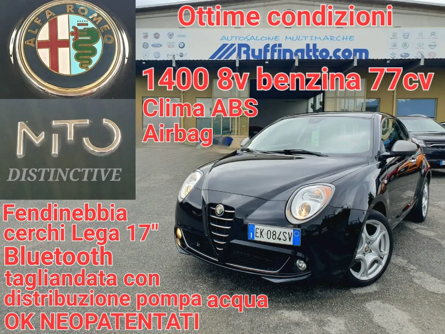 Alfa Romeo MiTo MiTo 1.4 Distinctive sport pack s Nero - 1
