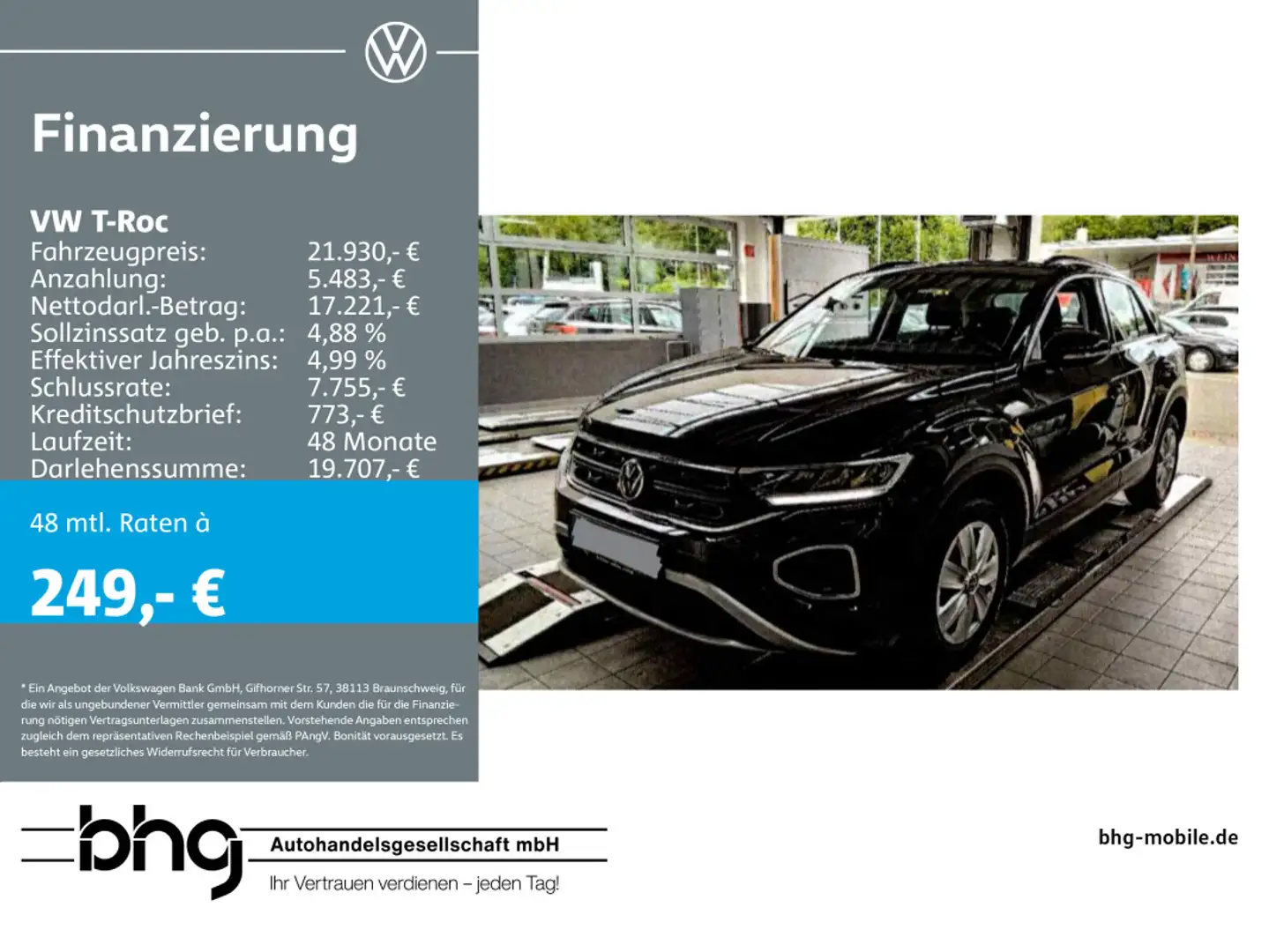 Volkswagen T-Roc Life 1.0 l TSI OPF Schwarz - 1