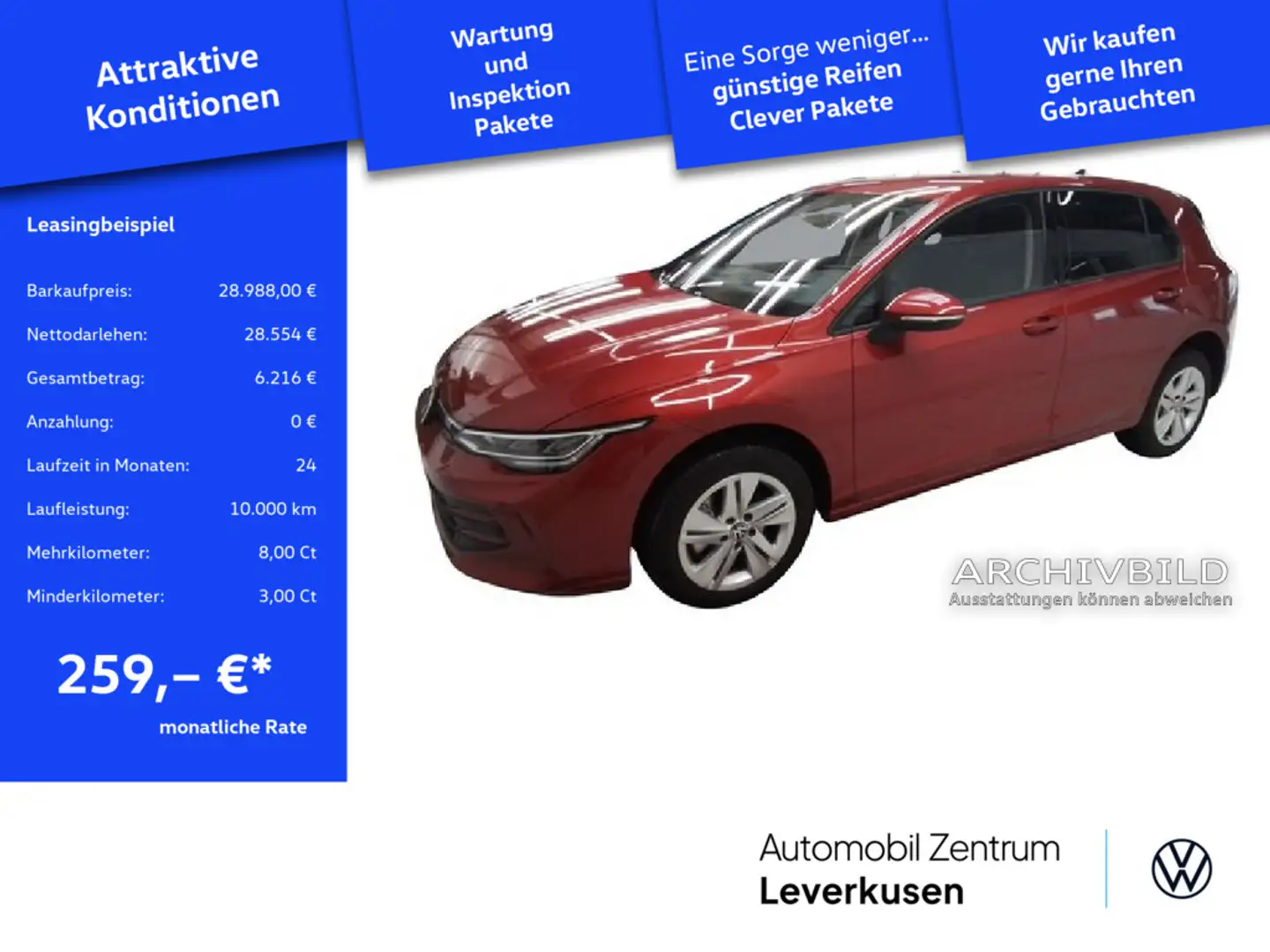 Volkswagen Golf VIII Life DSG KEYLESS LED PDC NAVI HUD ACC Schwarz - 1