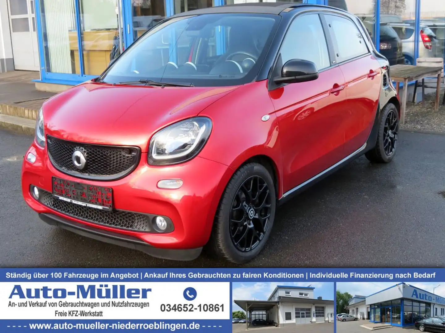 smart forFour 1.0 Prime Leder Klimaauto Sitzheizung LMF Rot - 1