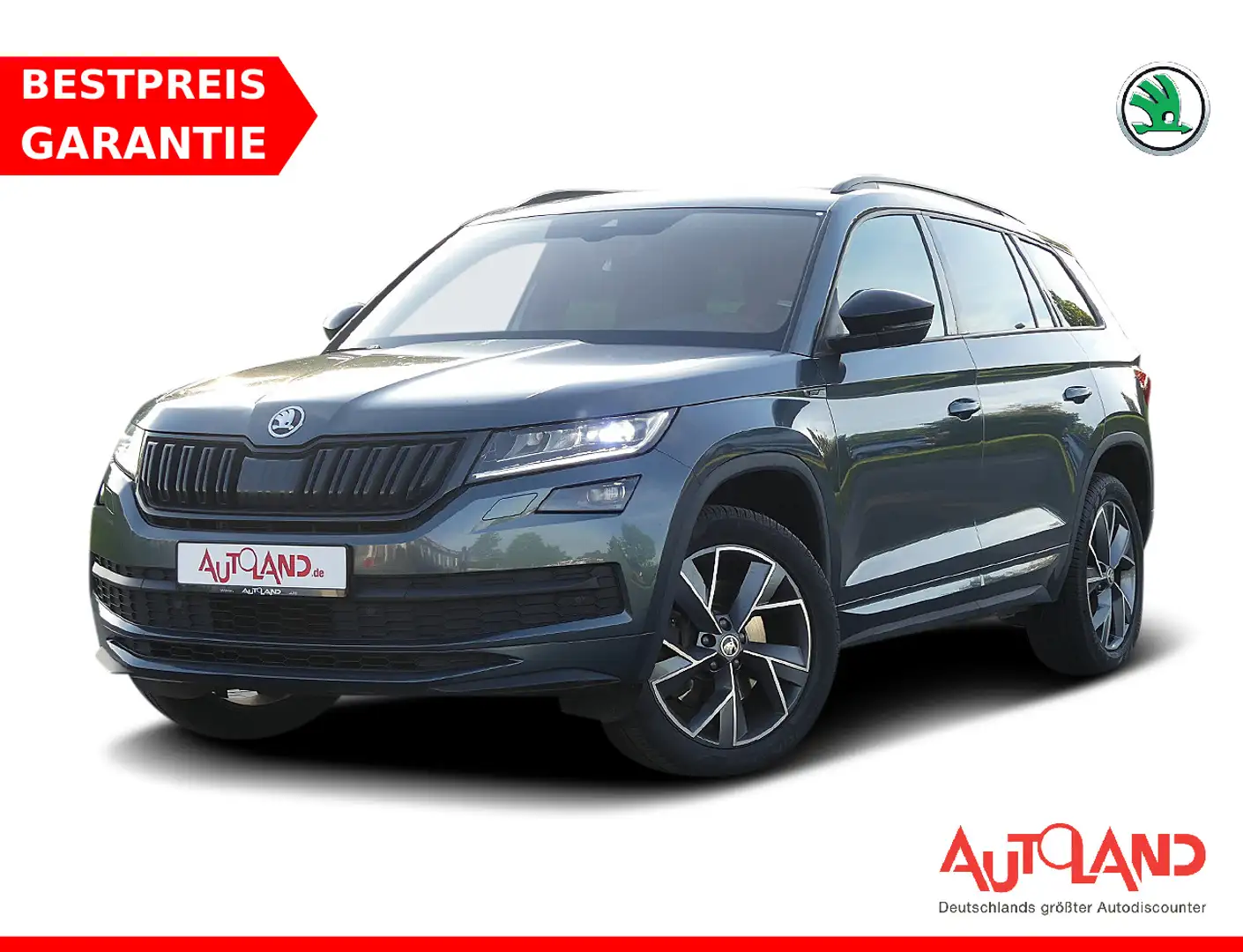 Skoda Kodiaq 2.0 TSI Sportline 4x4 DSG LED SHZ PDC Gris - 1
