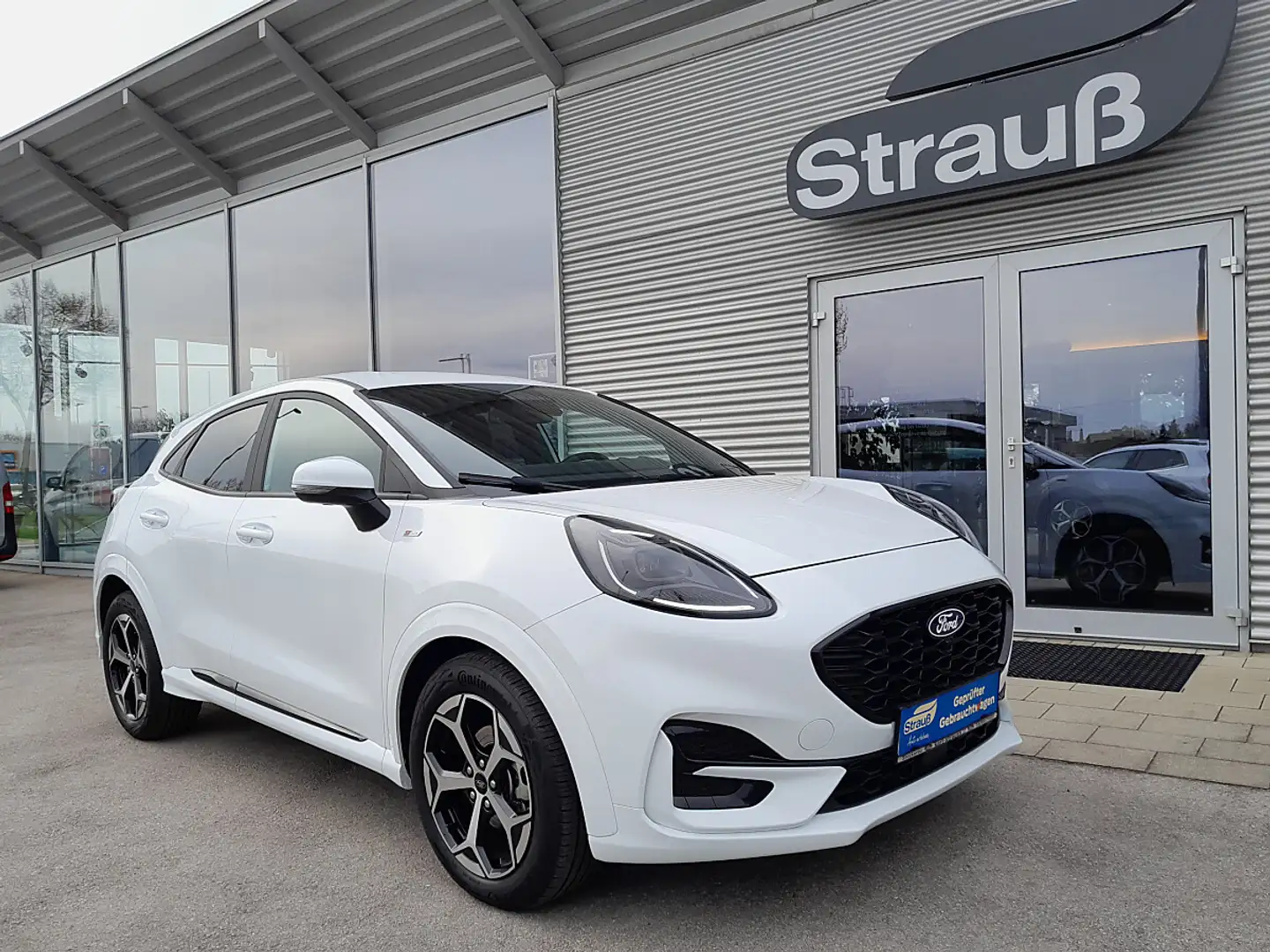 Ford Puma 1,0 EcoBoost Hybrid ST-Line Aut. Weiß - 1