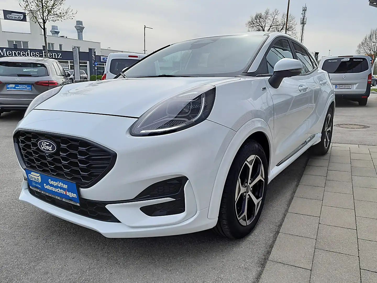 Ford Puma 1,0 EcoBoost Hybrid ST-Line Aut. Weiß - 2